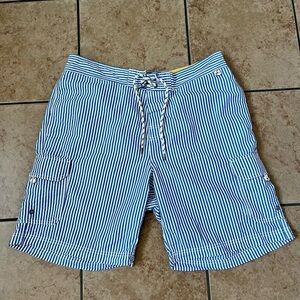 Blue Striped Men's Shorts